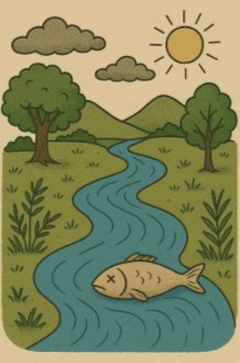 La contaminación en un paisaje.